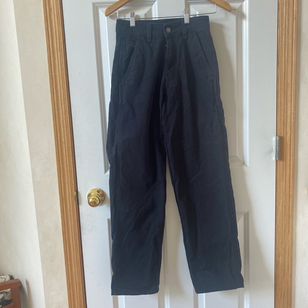 Dickies Black Cargo Pants Straight-Leg Design